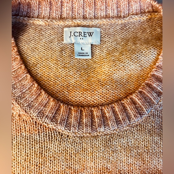 J. Crew Ombré Cotton Blend Crewneck Sweater Women's Size Large - Picture 4 of 6